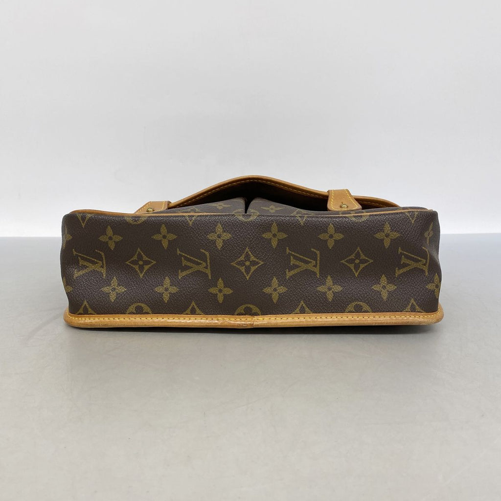 Louis Vuitton Shoulder Bag Monogram Gibeciere MM Brown — view 3