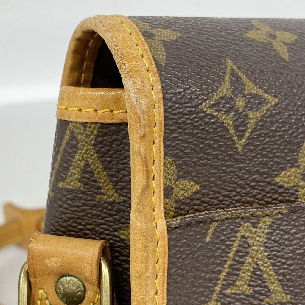 Louis Vuitton Shoulder Bag Monogram Gibeciere MM Brown — view 7