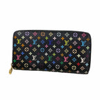 Louis Vuitton Wallet Monogram Multicolor Zippy Noir Violet