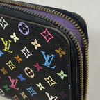 Louis Vuitton Wallet Monogram Multicolor Zippy Noir Violet — view 6