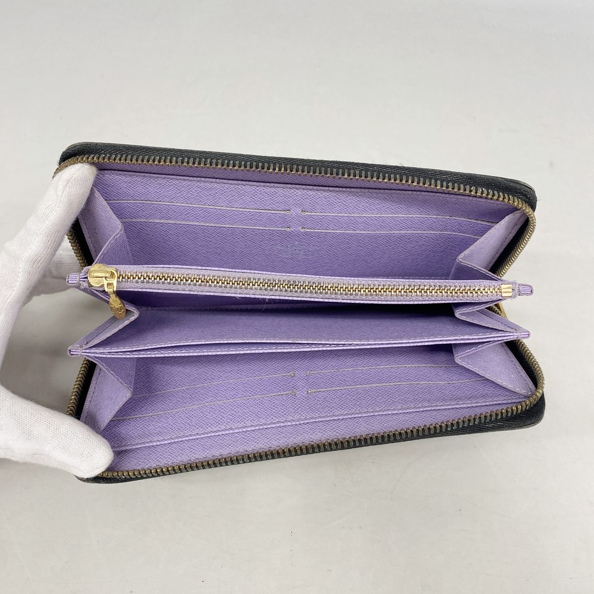 Louis Vuitton Wallet Monogram Multicolor Zippy Noir Violet — view 3