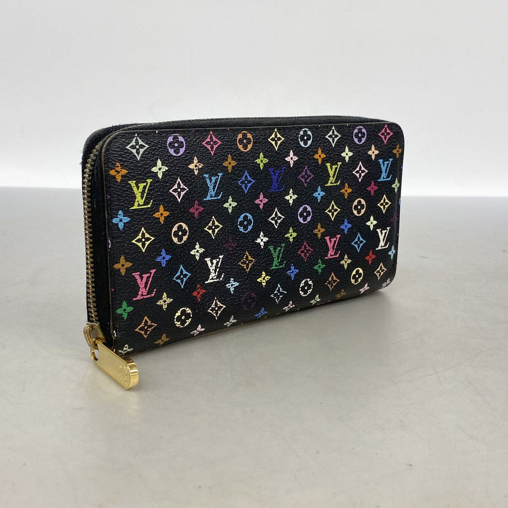 Louis Vuitton Wallet Monogram Multicolor Zippy Noir Violet — view 2
