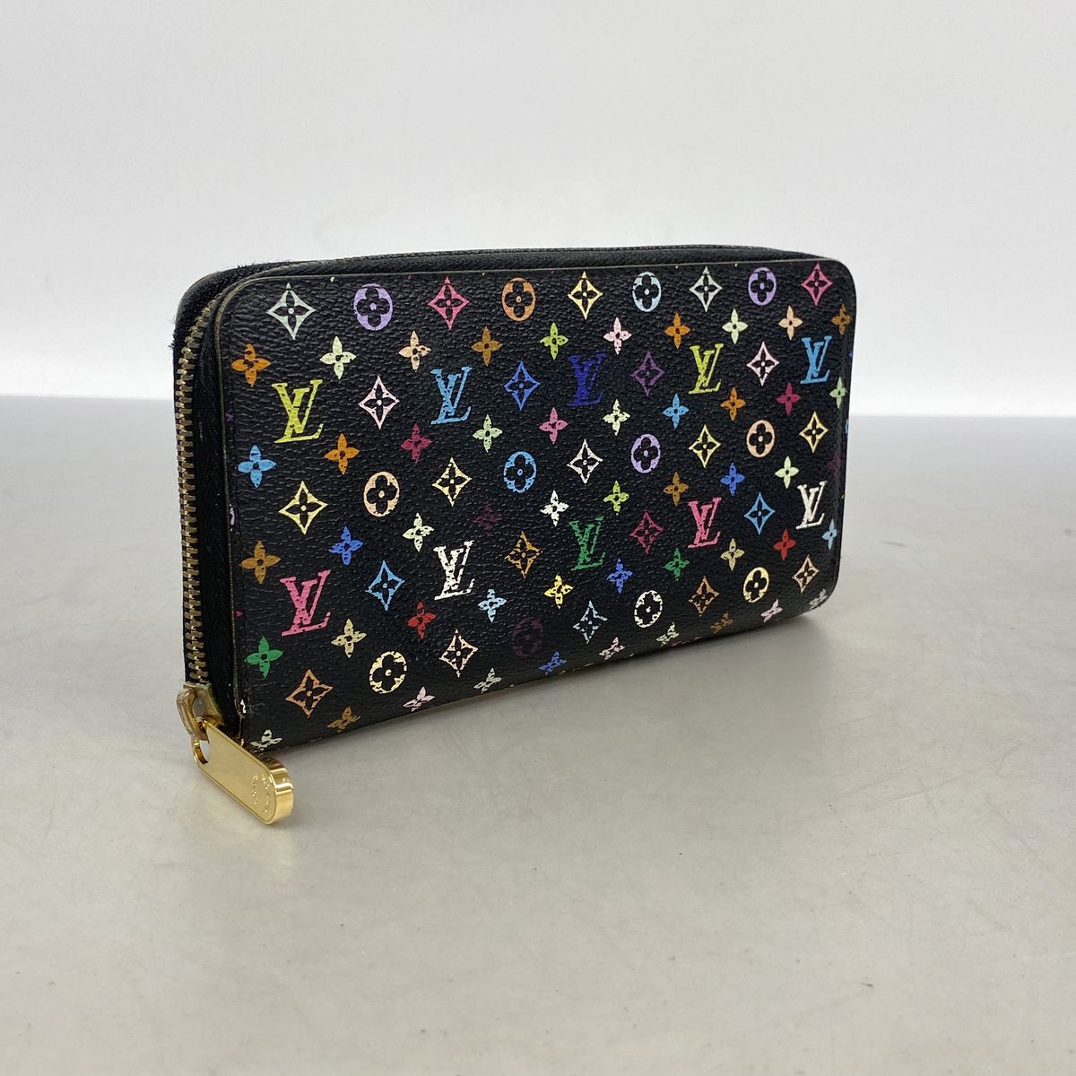 Louis Vuitton Wallet Monogram Multicolor Zippy Noir Violet — view 2