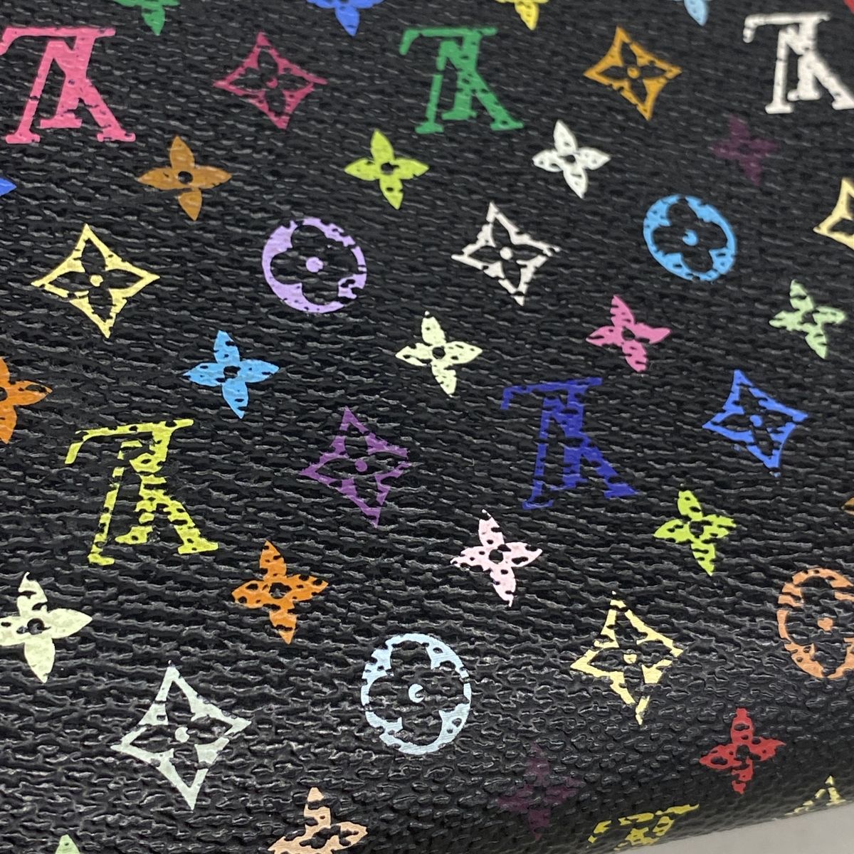 Louis Vuitton Wallet Monogram Multicolor Zippy Noir Violet — view 7