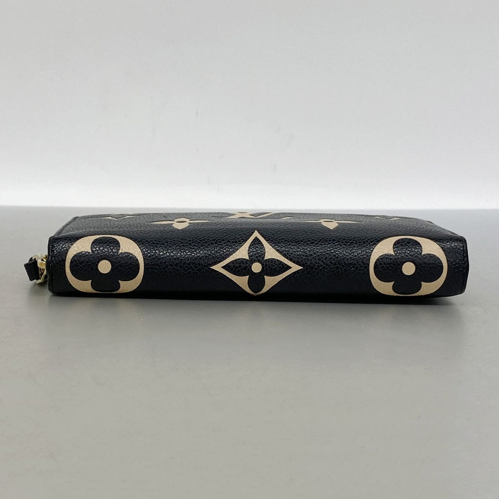 Louis Vuitton Wallet Monogram Empreinte Bicolor Zippy Black Beige — view 3