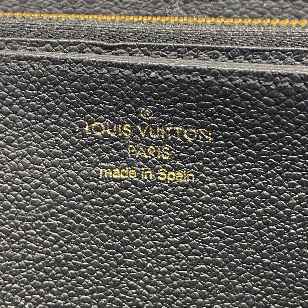 Louis Vuitton Wallet Monogram Empreinte Bicolor Zippy Black Beige — view 5