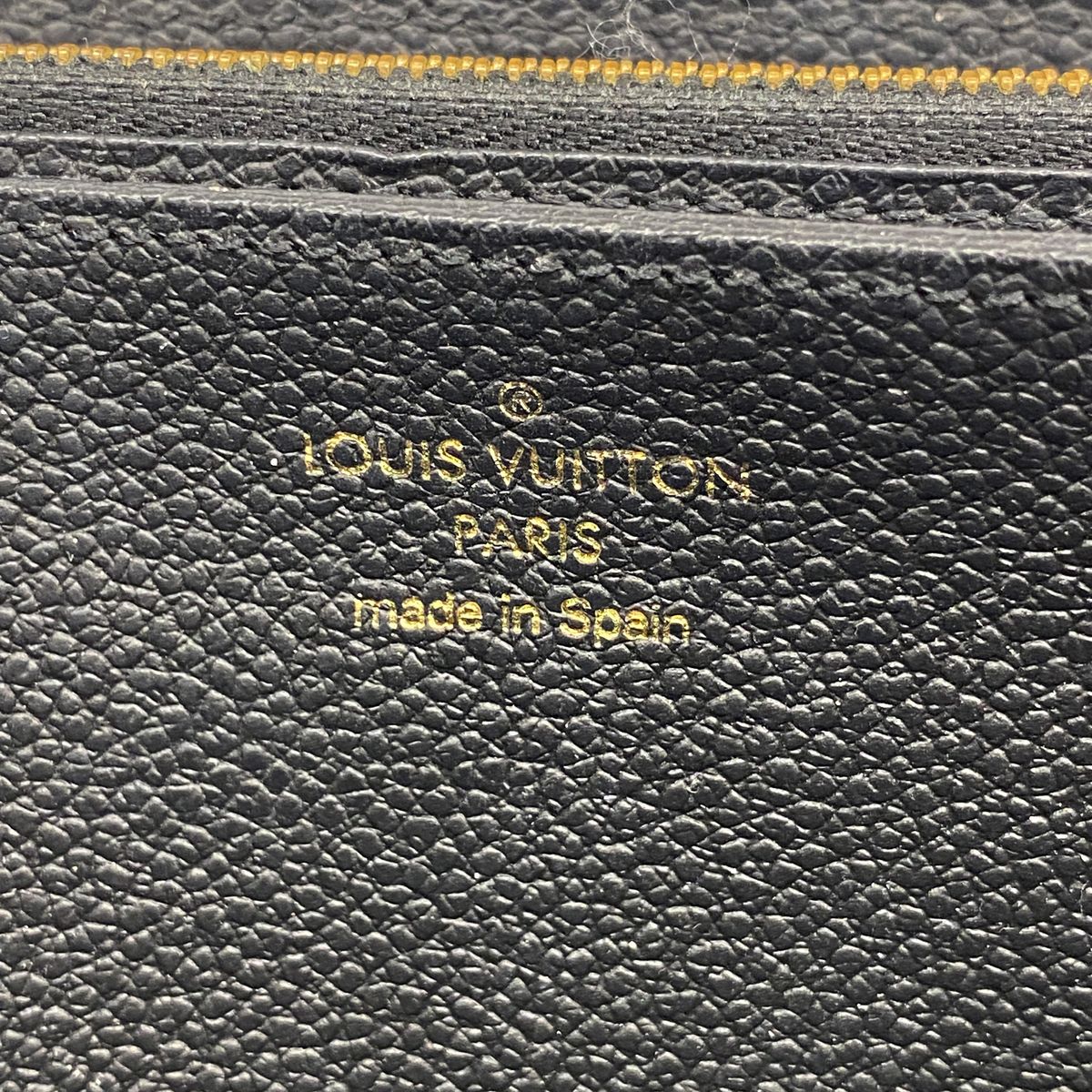 Louis Vuitton Wallet Monogram Empreinte Bicolor Zippy Black Beige — view 5