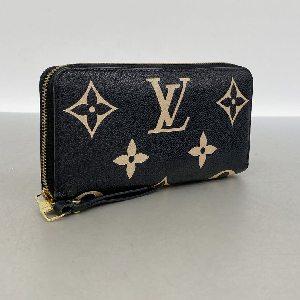 Louis Vuitton Wallet Monogram Empreinte Bicolor Zippy Black Beige — view 2
