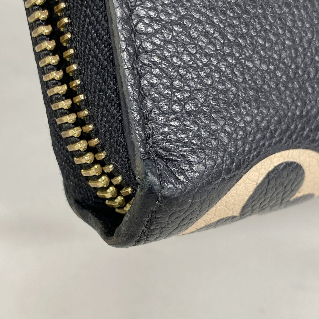 Louis Vuitton Wallet Monogram Empreinte Bicolor Zippy Black Beige — view 6