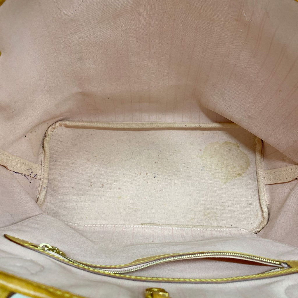Louis Vuitton Tote Bag Damier Azur Neverfull MM Rose Ballerine — view 4