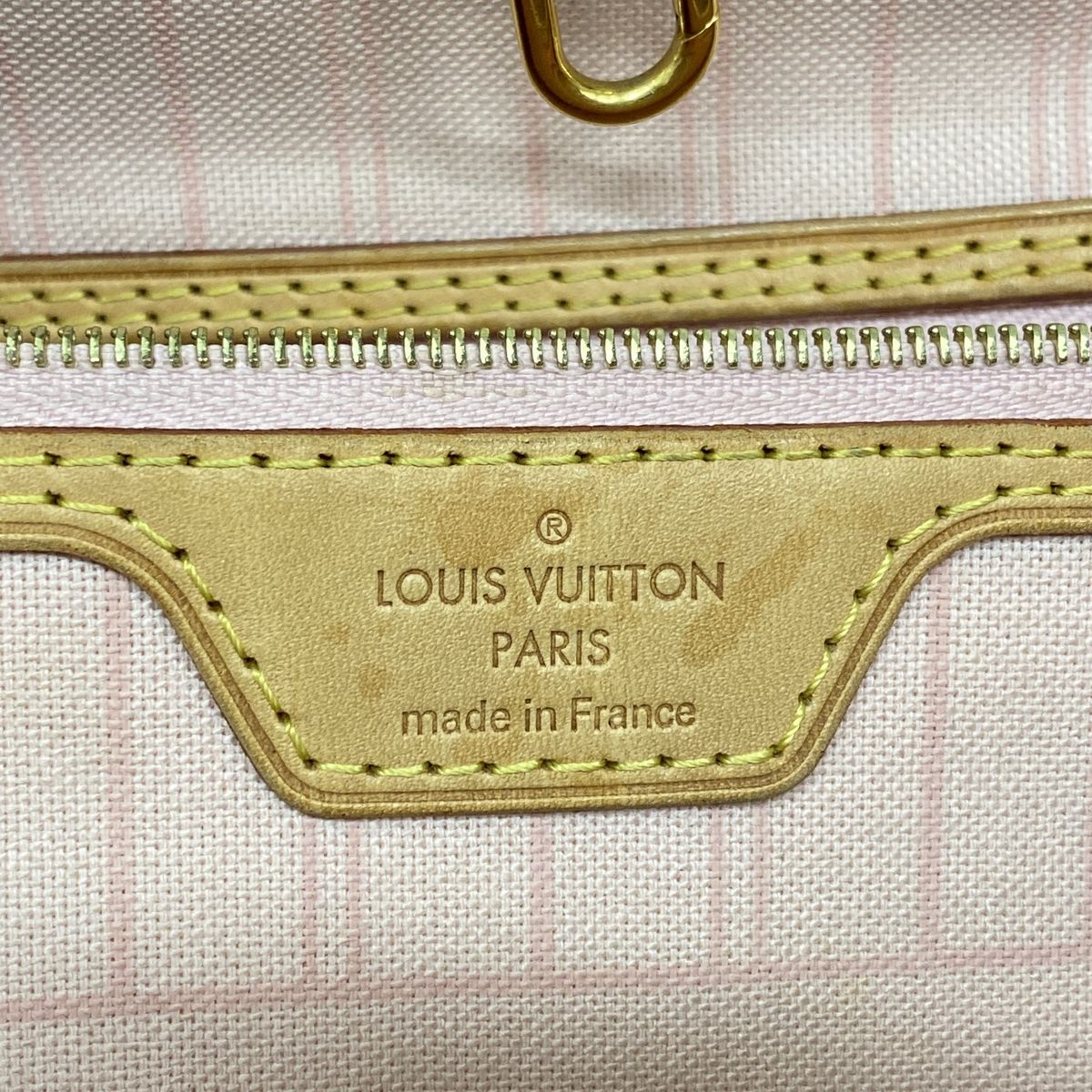 Louis Vuitton Tote Bag Damier Azur Neverfull MM Rose Ballerine — view 5
