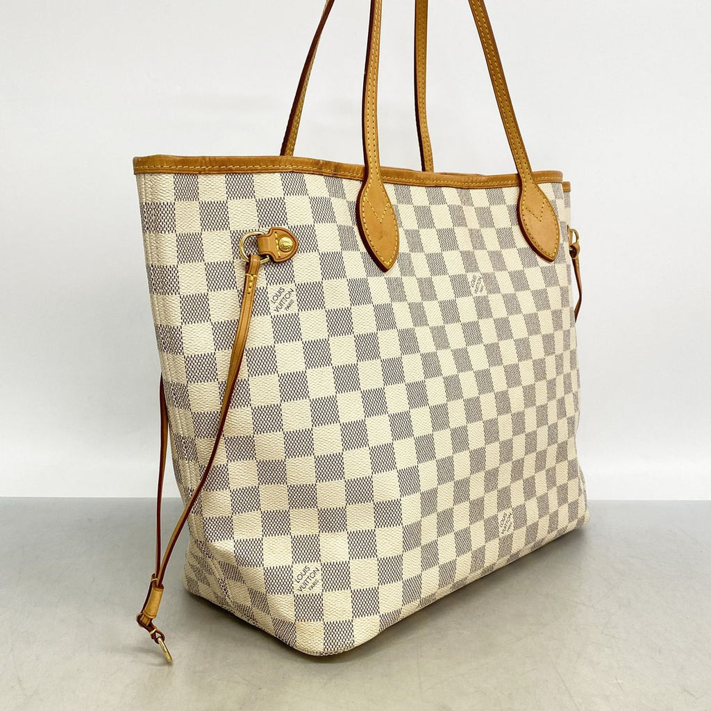 Louis Vuitton Tote Bag Damier Azur Neverfull MM Rose Ballerine — view 2
