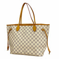 Louis Vuitton Tote Bag Damier Azur Neverfull MM Rose Ballerine