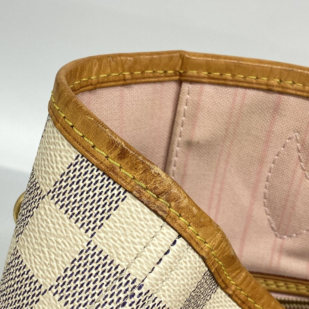 Louis Vuitton Tote Bag Damier Azur Neverfull MM Rose Ballerine — view 6