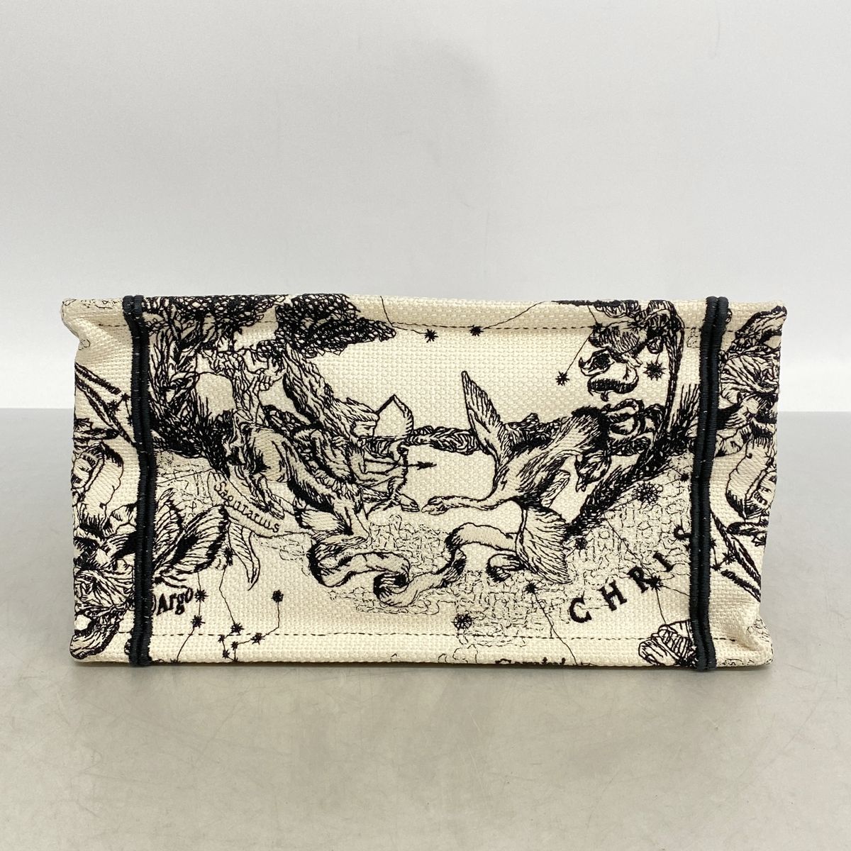 Dior Tote Bag Book Canvas White Black — view 3