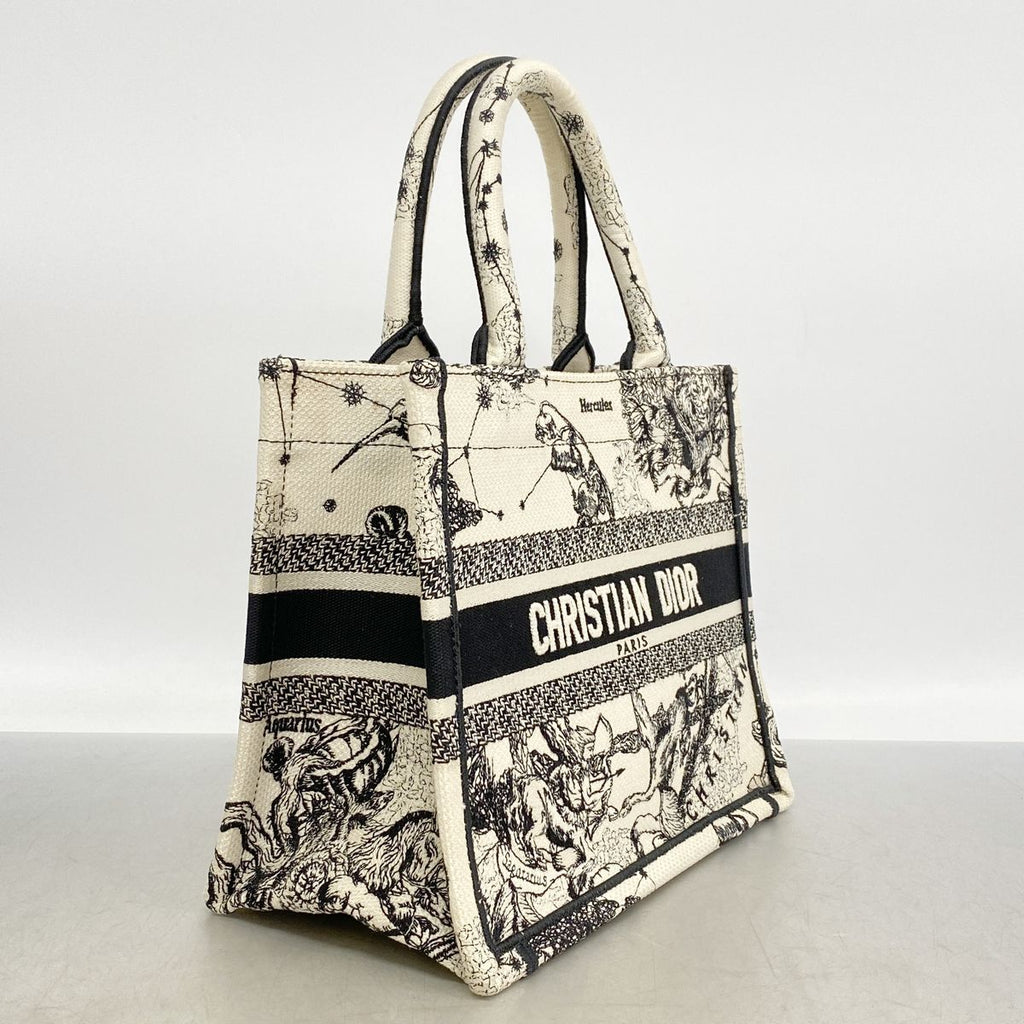 Dior Tote Bag Book Canvas White Black — view 2