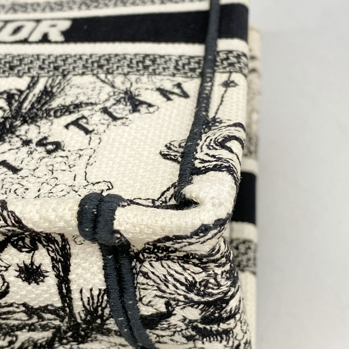 Dior Tote Bag Book Canvas White Black — view 8