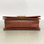 Chanel Shoulder Bag Boy Caviar Leather Brown Gold — view 3