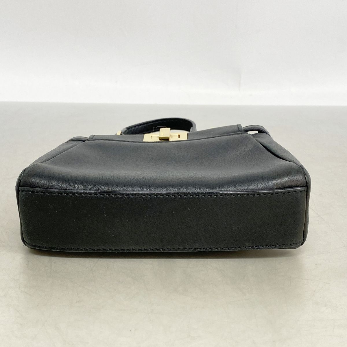 Fendi Handbag Micro Peekaboo Leather Black Gold 2-Way Bag — view 3