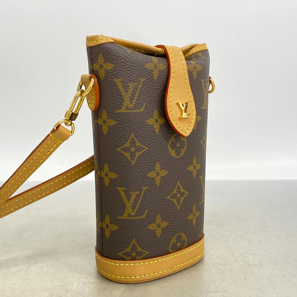 Louis Vuitton Shoulder Bag Monogram Fold Me Pouch Brown — view 2