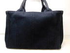 Prada Canapa Mini 2-Way Tote Bag Canvas Black — view 3