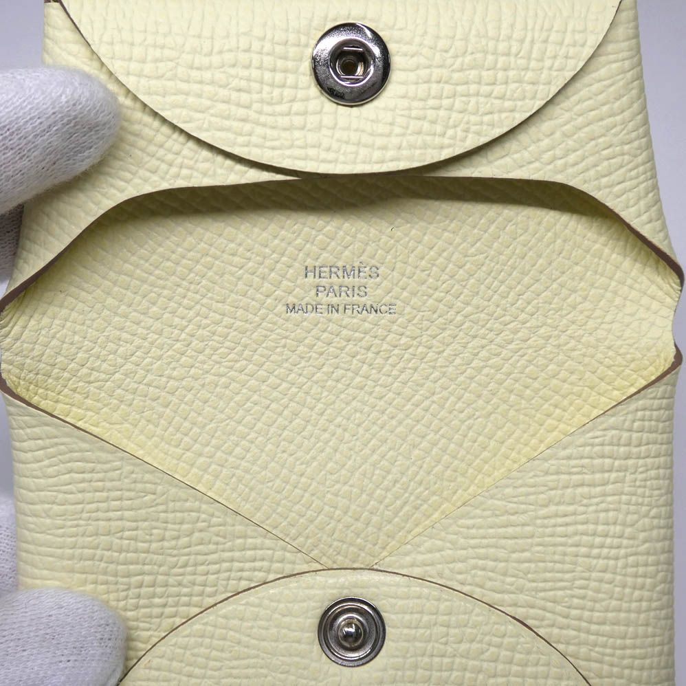 Hermes Bastia Jaune Milton Epsom Coin Purse — view 7