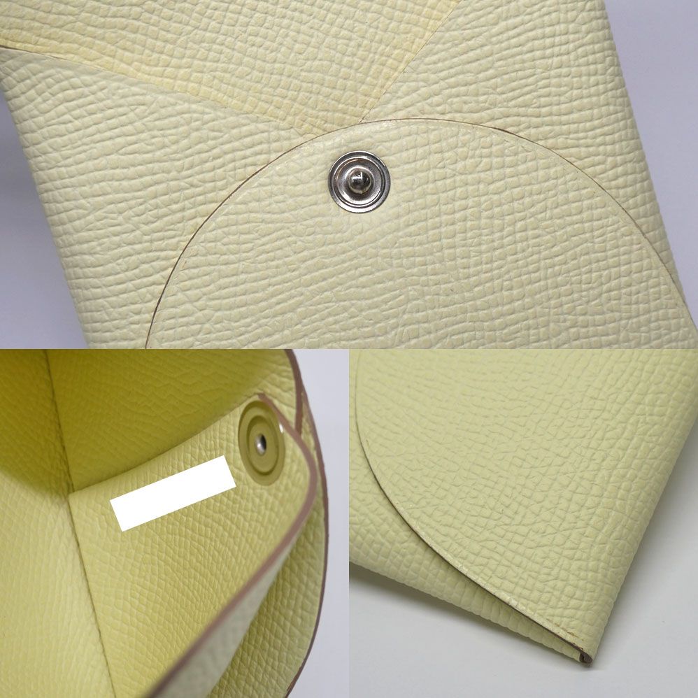 Hermes Bastia Jaune Milton Epsom Coin Purse — view 8