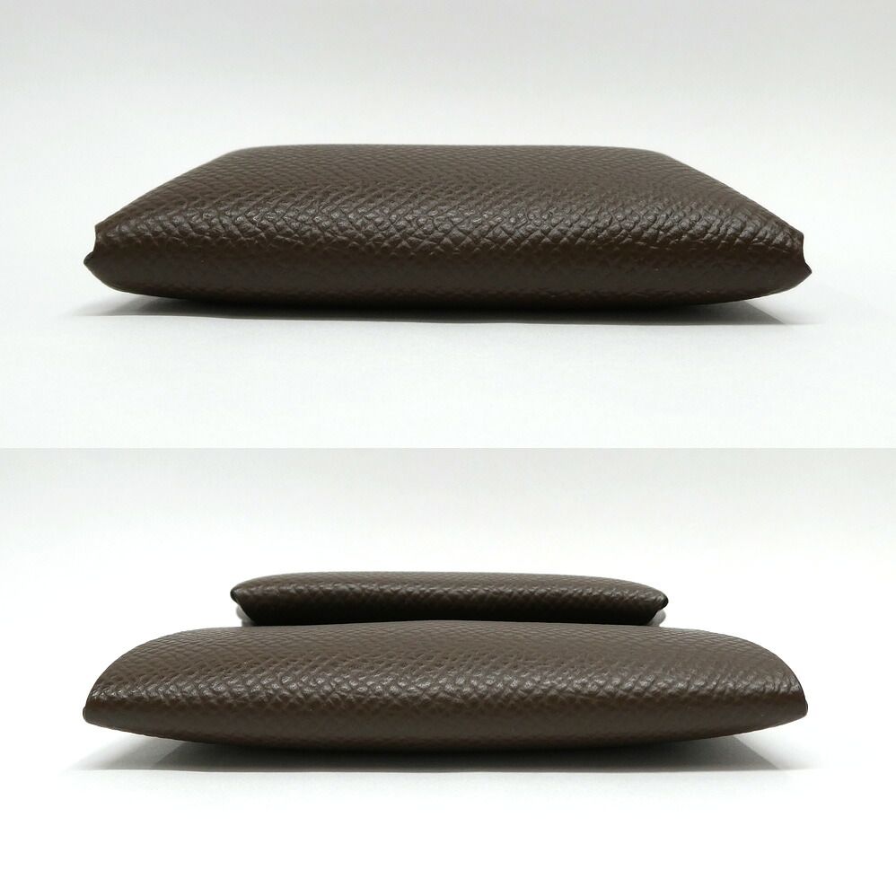 Hermes Bastia Ecorse Epsom Coin Purse Brown — view 3