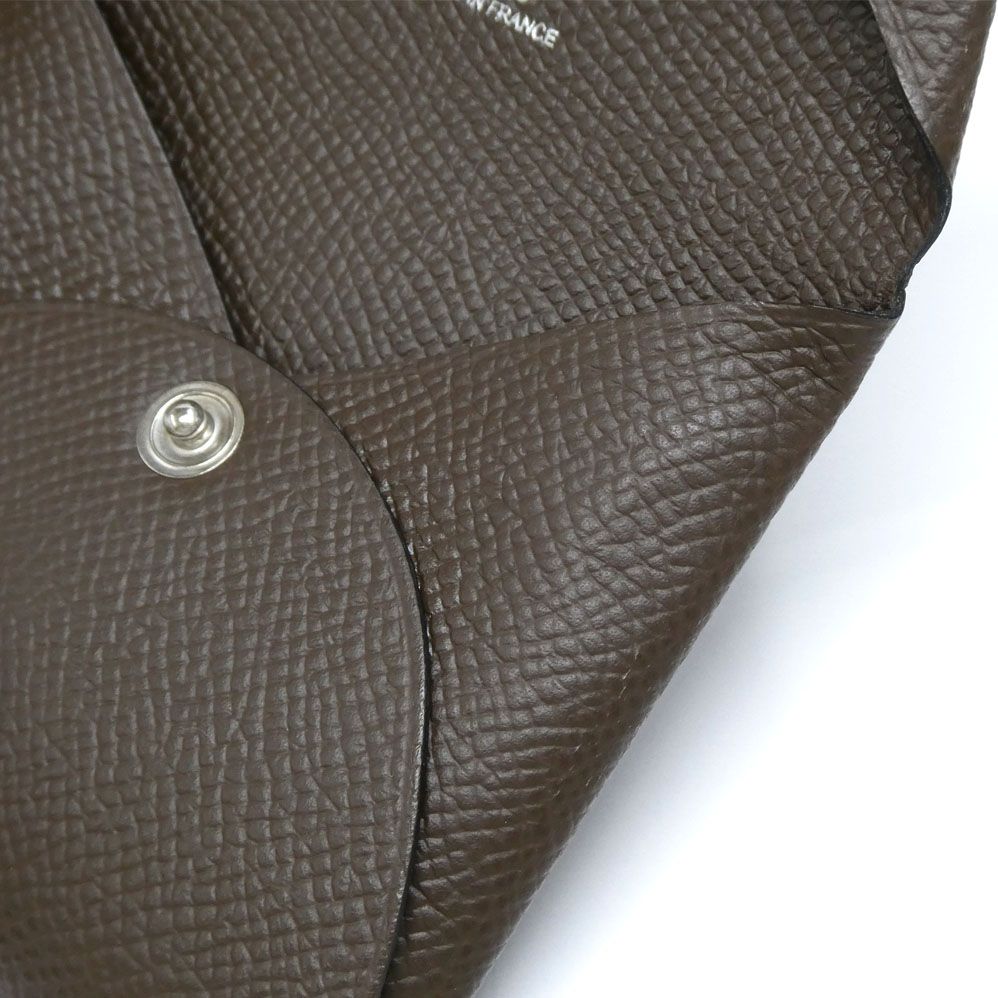 Hermes Bastia Ecorse Epsom Coin Purse Brown — view 7