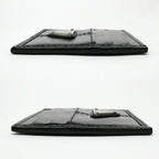 Prada Soft Looks Leather Card Case Black Triangle Logo — view 4
