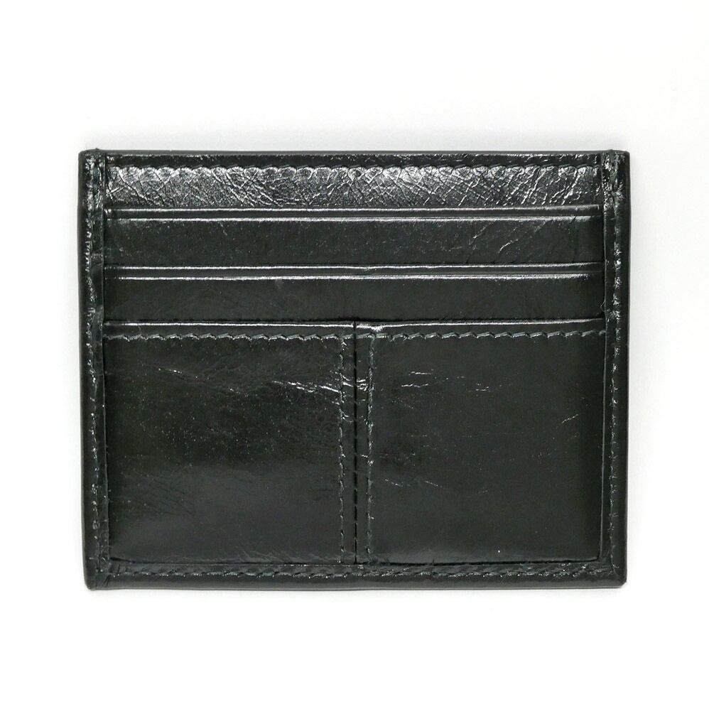 Prada Soft Looks Leather Card Case Black Triangle Logo — view 2