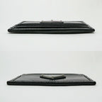Prada Soft Looks Leather Card Case Black Triangle Logo — view 3