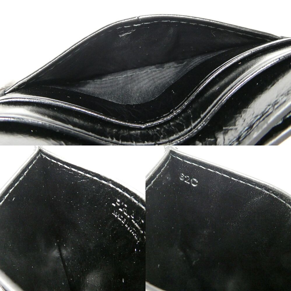 Prada Soft Looks Leather Card Case Black Triangle Logo — view 7