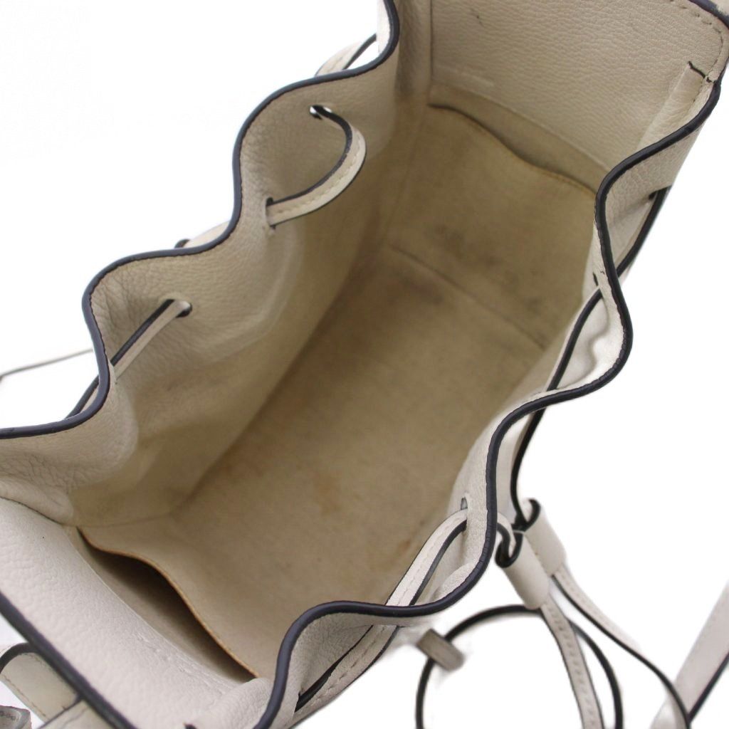 Loewe Hammock Drawstring Mini Shoulder Bag Leather Beige — view 6
