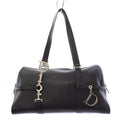 Dior John Galliano Era D-charm Bowler Mini Boston Bag Leather Black