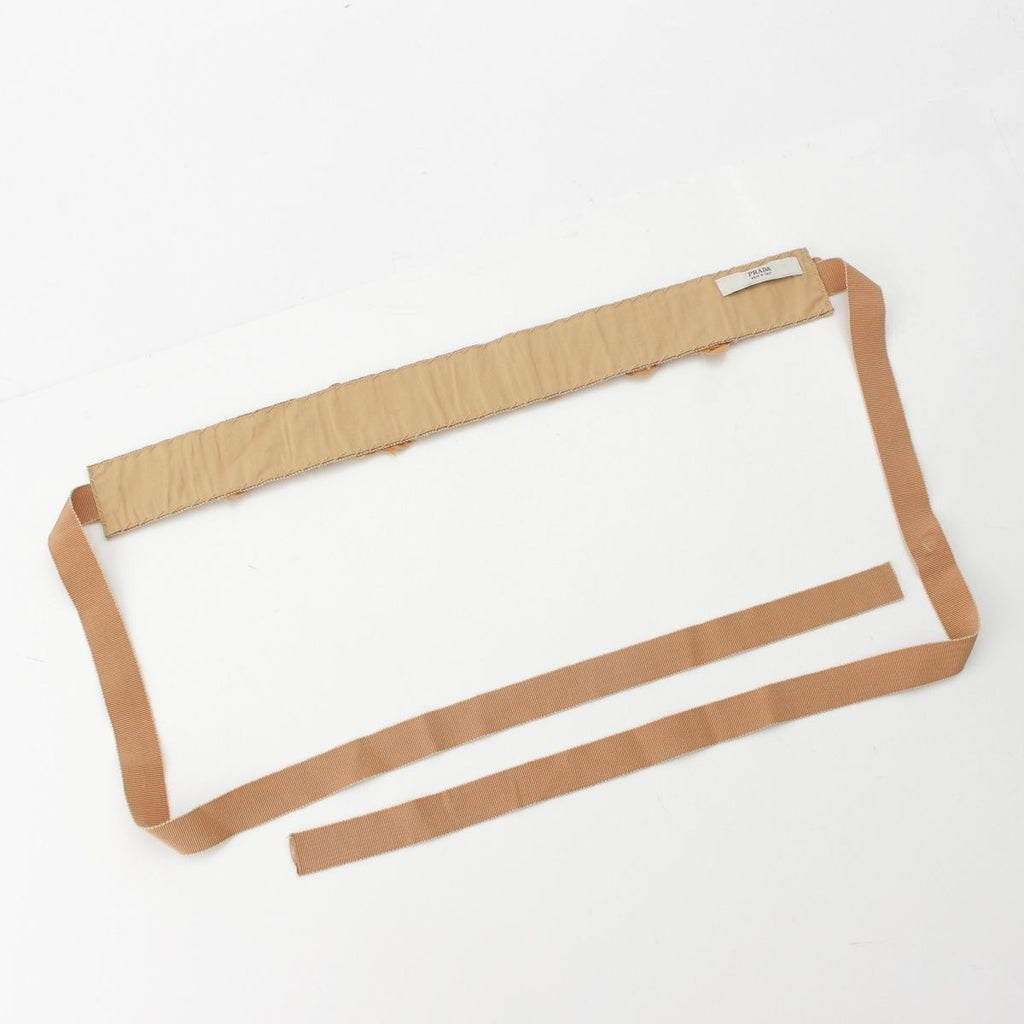Prada Archive Beaded Bijou Sash Belt Brown Beige — view 2