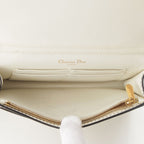 Dior J'adior Leather Black Stitch Chain Shoulder Bag White — view 7