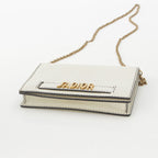 Dior J'adior Leather Black Stitch Chain Shoulder Bag White — view 5