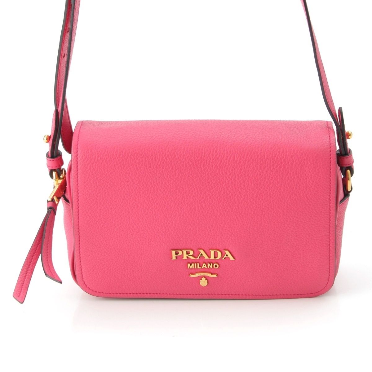 Prada Vitello Phoenix Leather Camera Shoulder Bag Pink