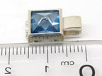 Celine Platinum Blue Topaz Pendant — view 2