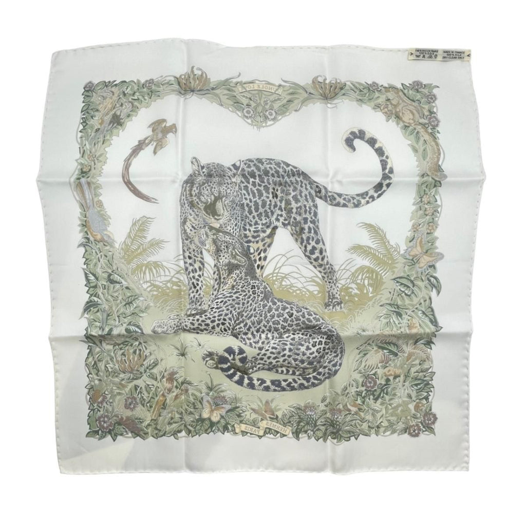 Hermes Petit Carre Scarf Tiger Animal Jungle Silk — view 2