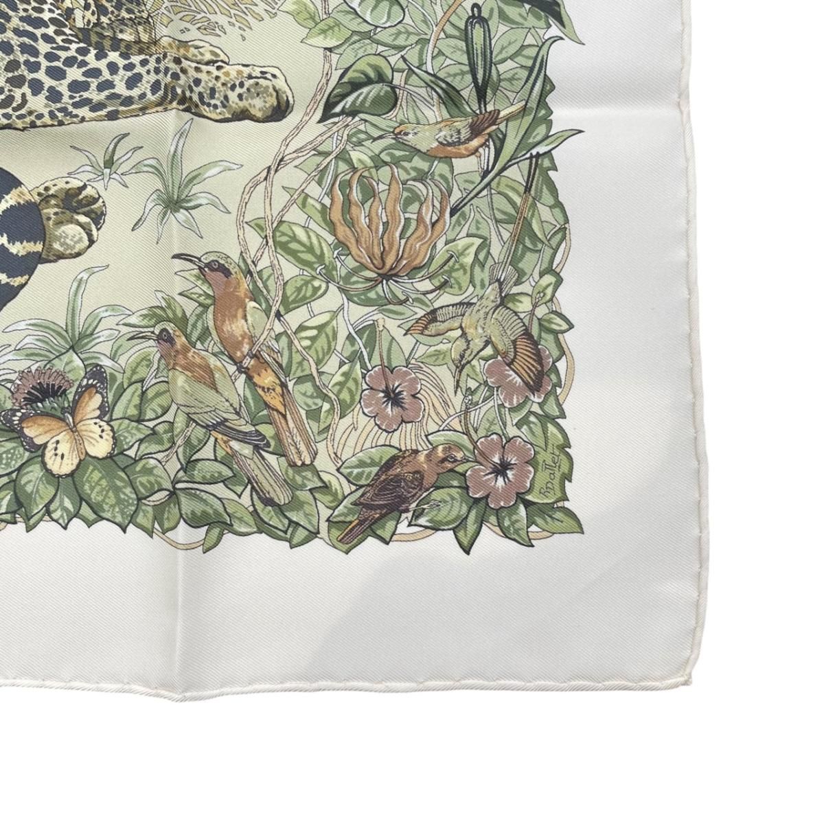 Hermes Petit Carre Scarf Tiger Animal Jungle Silk — view 6