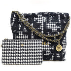 Chanel 22 Small Tweed BK GD Pouch Shoulder Bag