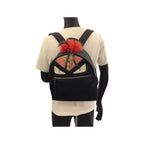 Fendi Monster Black Pink Red Silver Nylon Leather Backpack — view 7