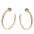 Chanel Coco Crush Collection Earrings Hoop 750 Pink Gold Beige 18K