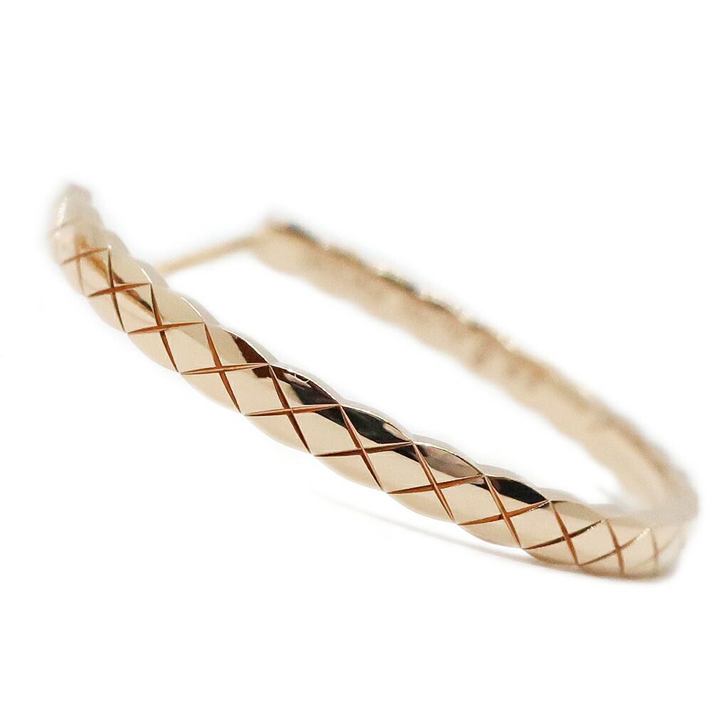 Chanel Coco Crush Collection Earrings Hoop 750 Pink Gold Beige 18K — view 4