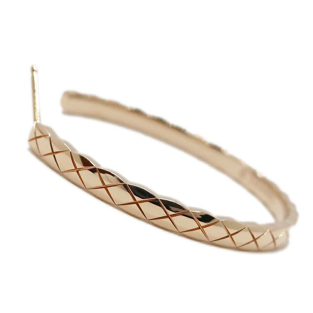 Chanel Coco Crush Collection Earrings Hoop 750 Pink Gold Beige 18K — view 6