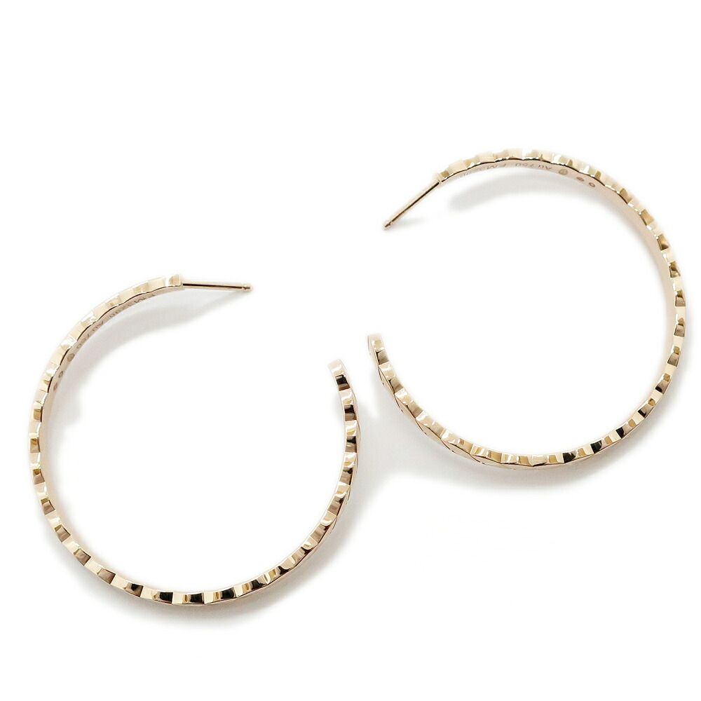 Chanel Coco Crush Collection Earrings Hoop 750 Pink Gold Beige 18K — view 3