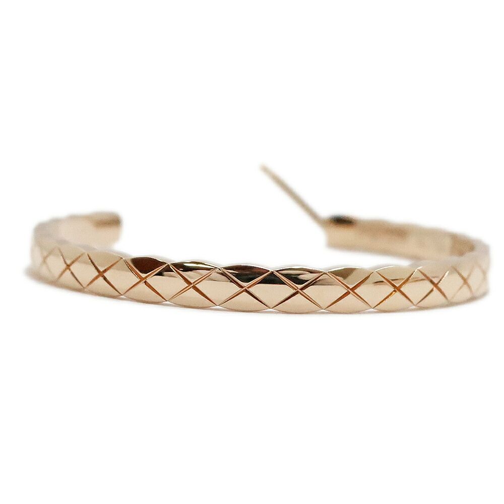 Chanel Coco Crush Collection Earrings Hoop 750 Pink Gold Beige 18K — view 5