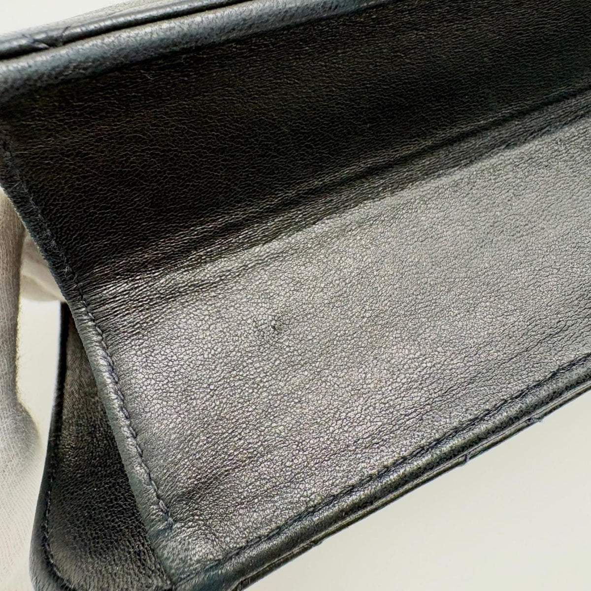 Chanel Quilted 25 Push Lock Chain Shoulder Black Bag Lambskin — view 5